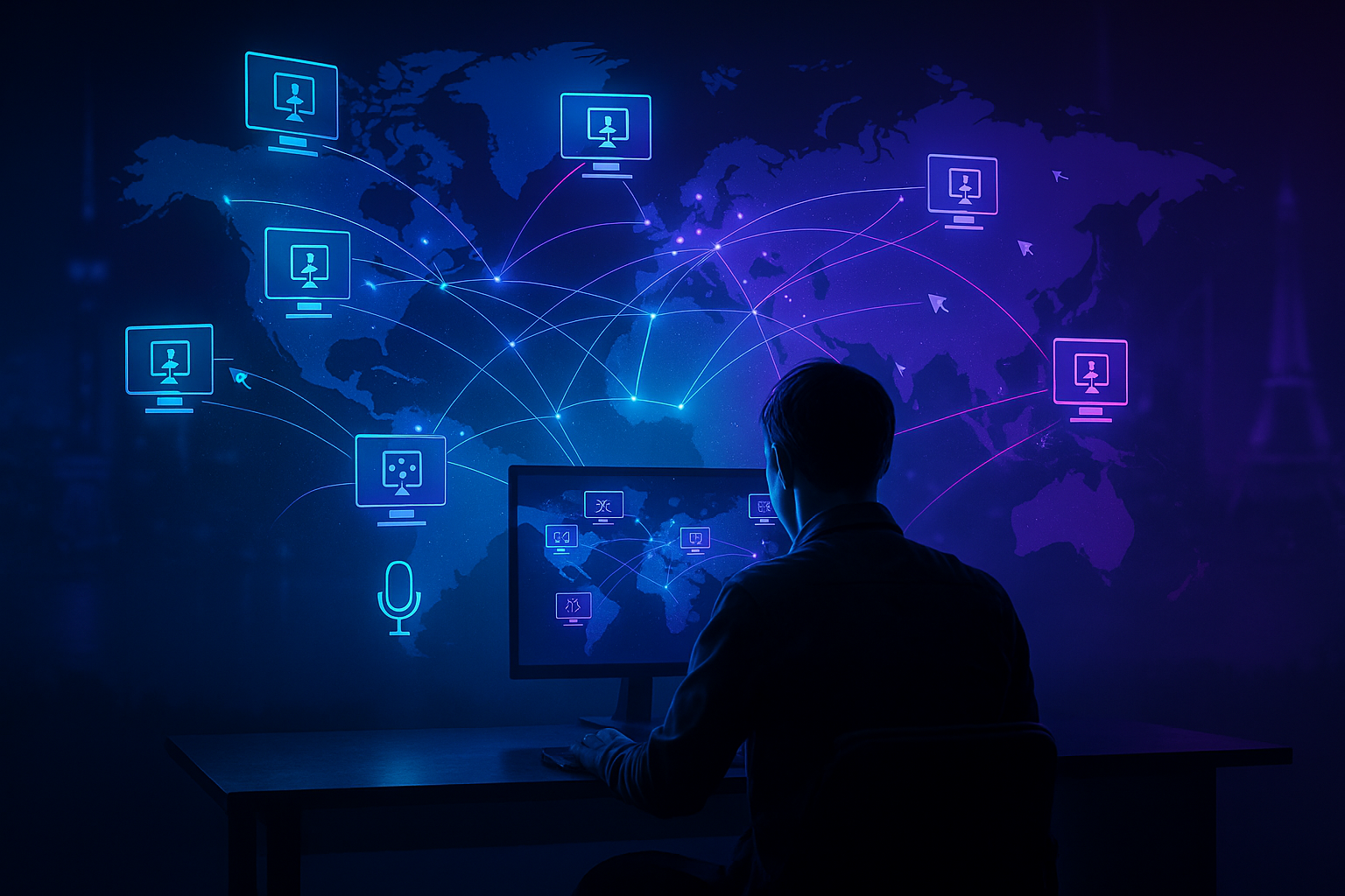 Operator orchestrating many Windows endpoints with MultiPC VEGA